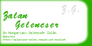 zalan gelencser business card